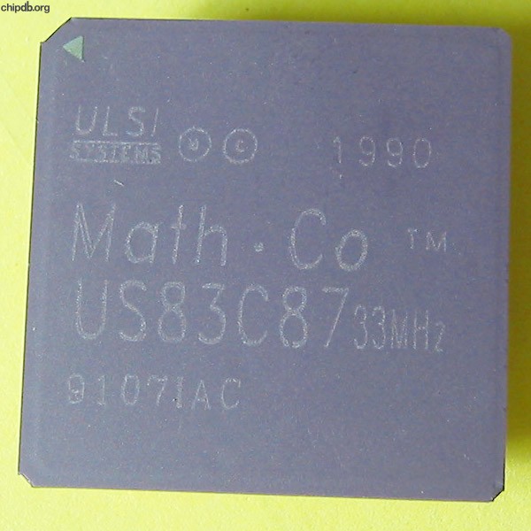 ULSI US83C87-33 engraved