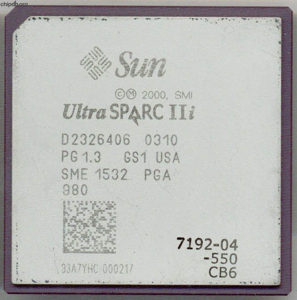 Sun UltraSPARC IIi SME 1532 550MHz