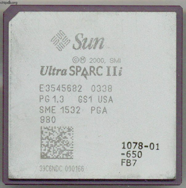 Sun UltraSPARC IIi SME1532 650MHz