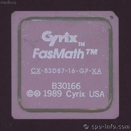 Cyrix CX-83D87-16-GP-XA