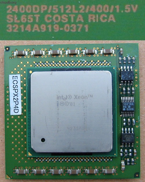 Intel Pentium 4 Xeon 2400DP/512L2/400/1.5V SL65T