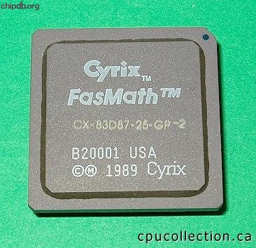 Cyrix CX-83D87-25-GP-2