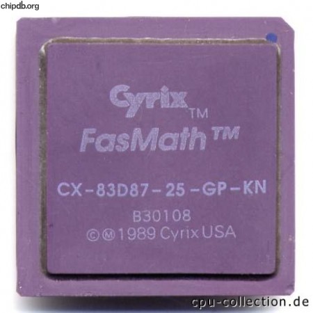 Cyrix CX-83D87-25-GP-KN