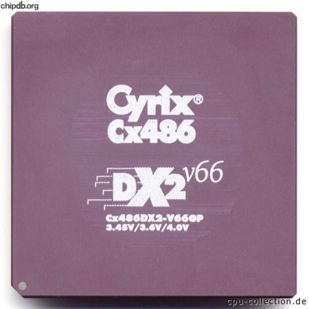 Cyrix Cx486DX2-V66GP 3.45V/3.6V/4.0V
