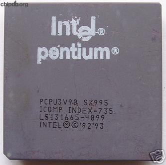 Intel Pentium PCPU3V90 SZ995 FAKE