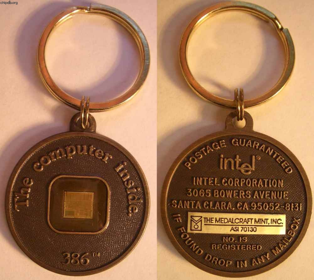 386 metal keychain
