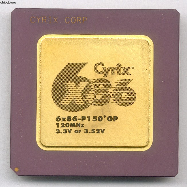 Cyrix 6x86-P150+GP 3.3V 3.52V diff CYRIX CORP