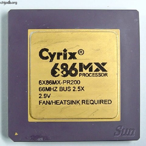 Cyrix 6x86MX-PR200 66MHz bus no CYRIX CORP diff font