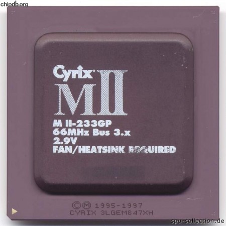Cyrix MII-233GP  blacktop