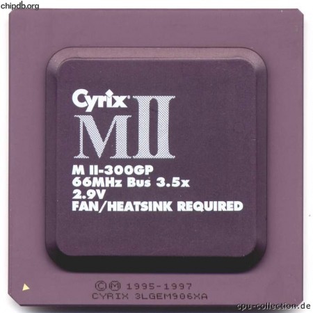 Cyrix MII-300GP blacktop