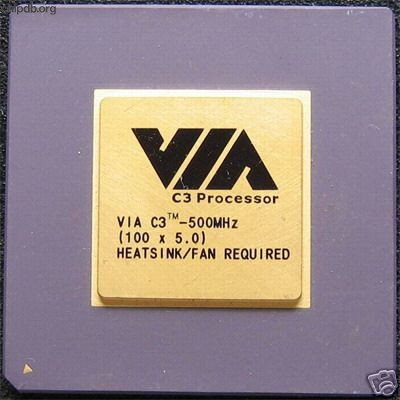 VIA C3-500MHz diff logo