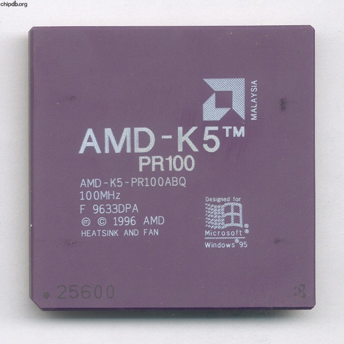 AMD AMD-K5-PR100ABQ no N in corner