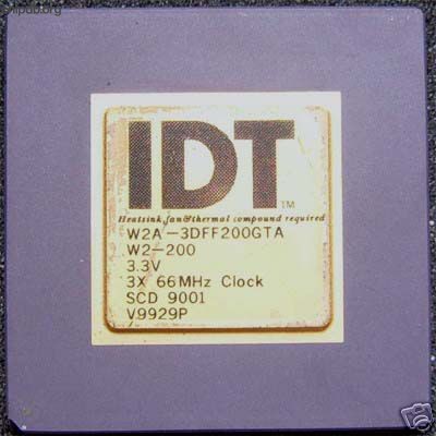 IDT Winchip2 W2A-3DFF200GTA diff logo
