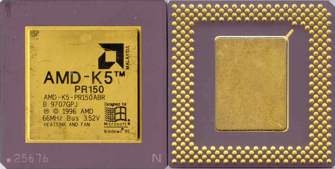 AMD AMD-K5-PR150ABR N in corner
