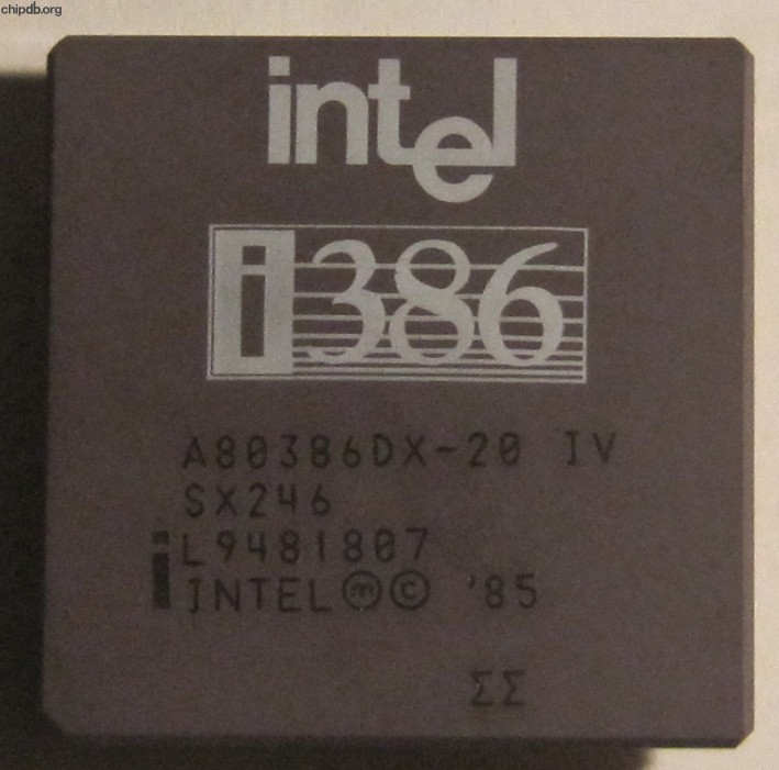Intel A80386DX20 SX246