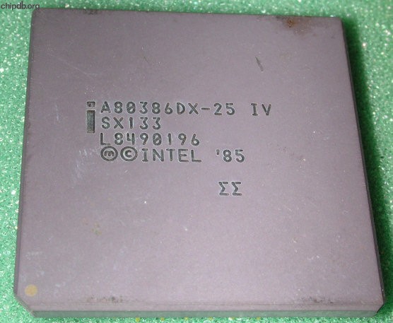 Intel A80386DX-25 IV SX133 no logo