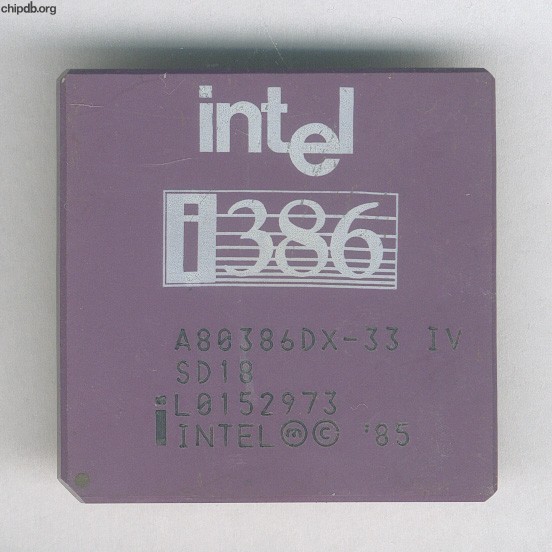 Intel A80386DX-33 IV SD18