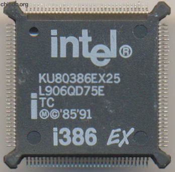 Intel KU80386EX25 TC white print