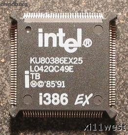 Intel KU80386EX25 TB white print