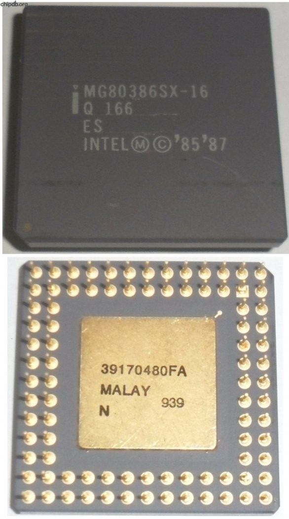 Intel MG80386SX-16 Q 166 ES