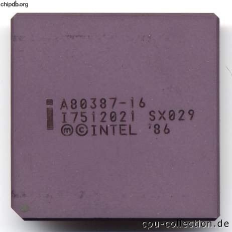 Intel A80387-16 SX029