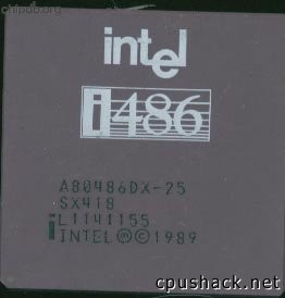 Intel A80486DX-25 SX418 no DX logo