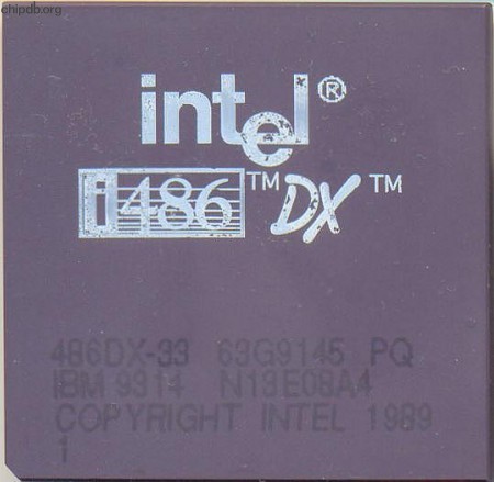 Intel 486DX-33 63G9145 IBM part numbers