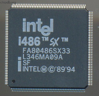 Intel FA80486SX33 diff print