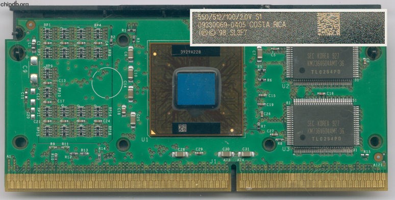 Intel Pentium III 550/512/100/2.0V SL3F7 COSTA RICA