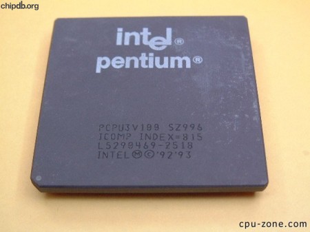 Intel Pentium PCPU3V100 SZ996 Pentium (R)