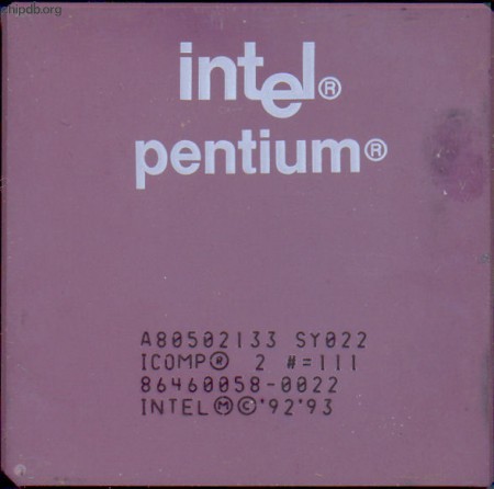 Intel Pentium A80502133 SY022 with ICOMP2