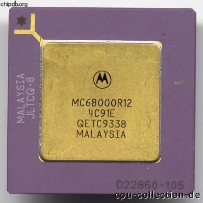 Motorola MC68000R12 star in corner