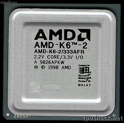 AMD AMD-K6-2/333AFR printed