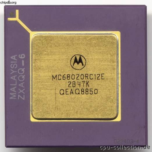 Motorola MC68020RC12E three rows text