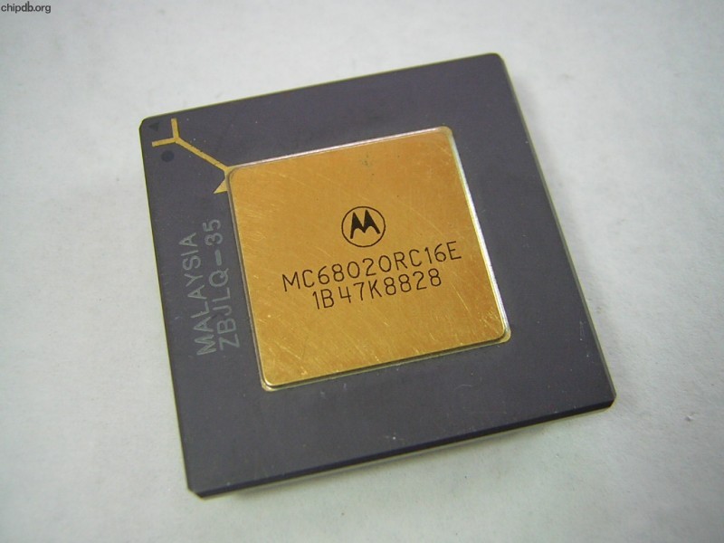 Motorola MC68020RC16E two rows text