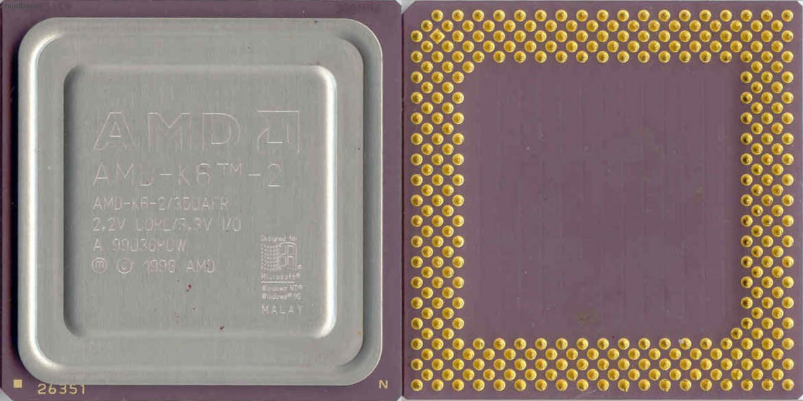 AMD AMD-K6-2/350AFR gold corners