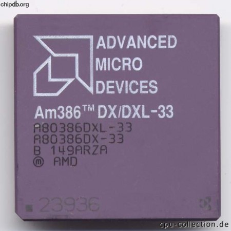 AMD A80386DX/DXL-33 rev B black print