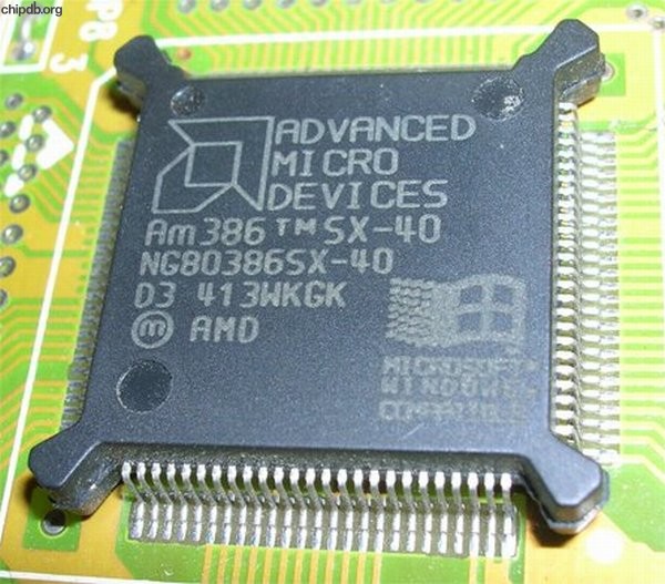 AMD NG80386SX-40 Windows logo