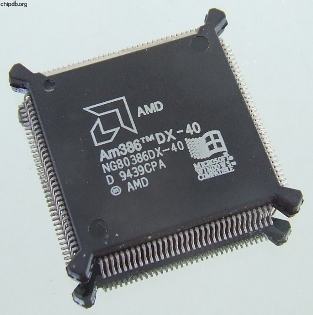 AMD NG80386DX-40 small white print