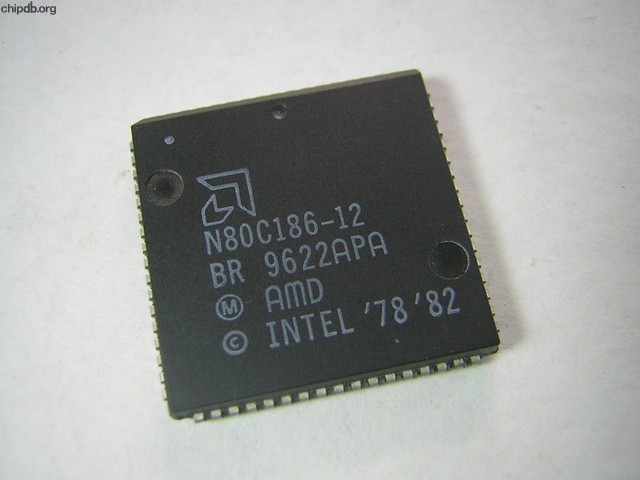 AMD N80C186-12 white print small logo