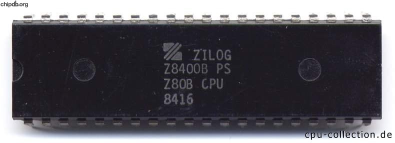 Zilog Z8400BPS diff print