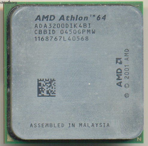 AMD Athlon 64 3200+ ADA3200DIK4BI CBBID