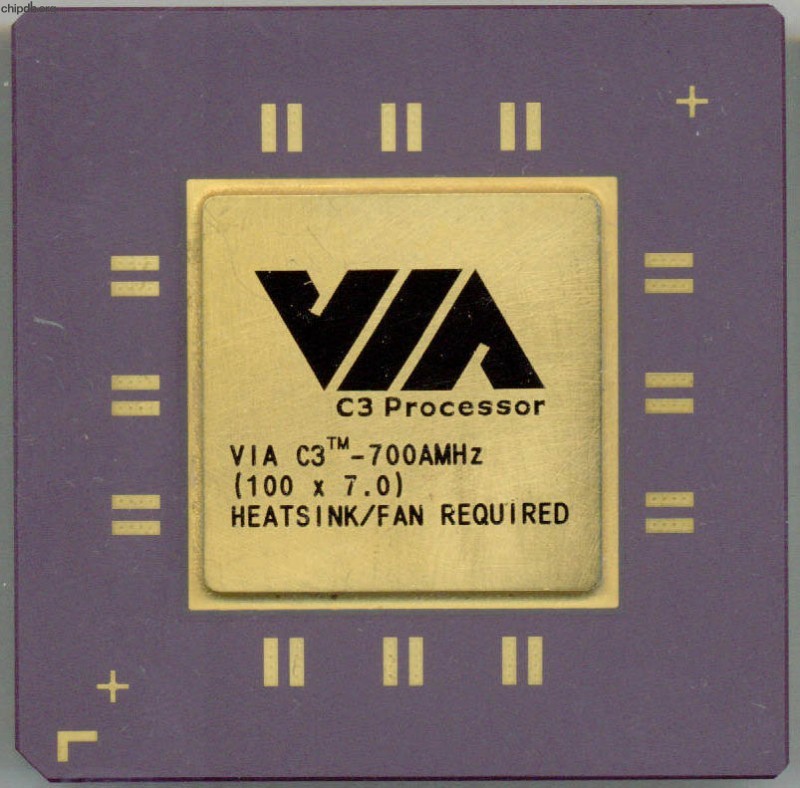 VIA C3-700AMHz diff logo