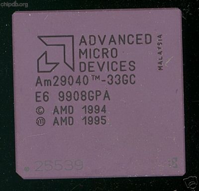 AMD Am29040-33GC black print