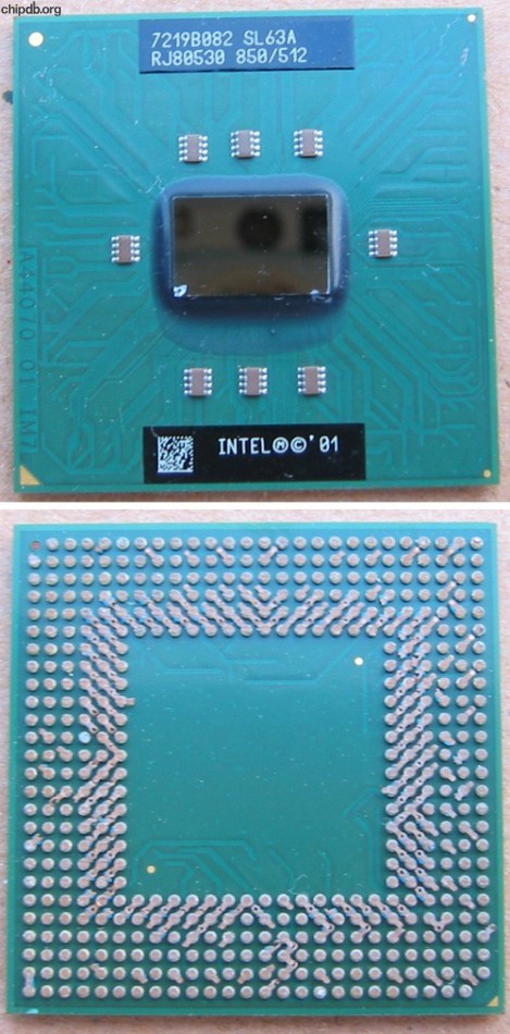 Intel Pentium III M Mobile RJ80530 850/512 SL63A