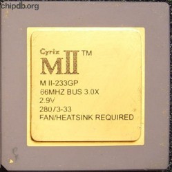 Cyrix MII-233GP 66MHz bus smallest logo