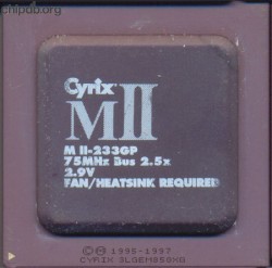 Cyrix MII-233GP blacktop 75MHz bus