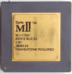 Cyrix MII-333GP 83 MHz bus small logo