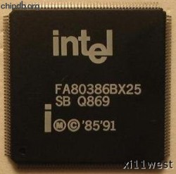 Intel FA80386BX25 Q869