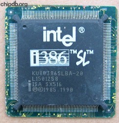 Intel KU80386SLBA-20 SX516